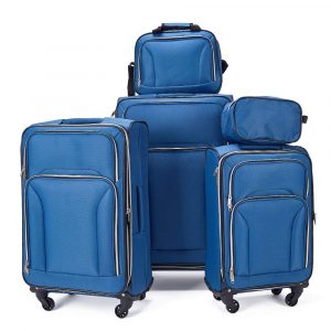 Fochier Luggage 5 piece Spinner Set Lightweight Expandable Softshell Suitcase