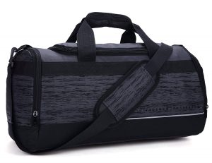 MIER 20 Inch Gym Bag with Shoe Compartment Men Duffel Bag, Medium, Black