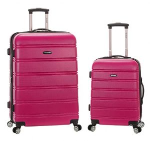 Rockland 20 Inch 28 Inch 2 Piece Expandable Abs Spinner Set, Magenta, One Size