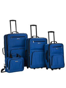 Rockland Luggage 4 Piece Set, Blue, One Size