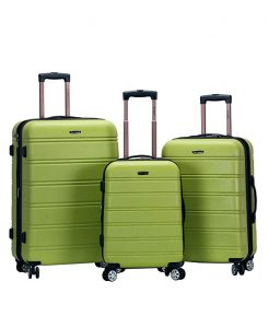 Rockland Cheap Luggage Melbourne 3 Piece Set, Champagne, One Size