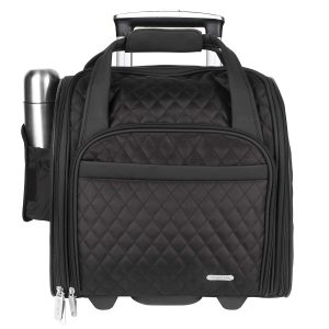 Travelon Wheeled Underseat Carry-On with Back-Up Bag, Black, One Size