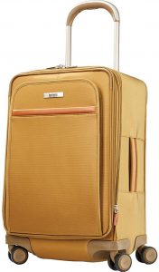carry on mustard suitcase