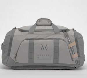 grey duffel